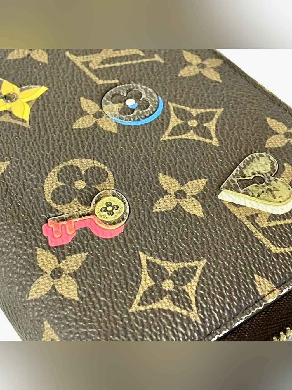 RARE LOUIS VUITTON Wallet Monogram Lovelock Wallet Purses Bag PVC Leather M641 - Picture 8 of 12